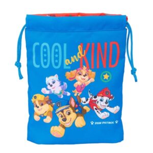 safta paw patrol cool saco plano cierre con cordon 1l facil de abrir y cerrar ligero y portatil 200x250mm color azul