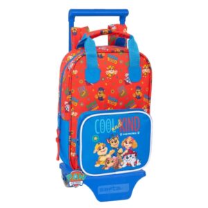 safta paw patrol cool mochila con carro bolsillo frontal tarjeta id asa forrada mochila extraible material resistente altura abierto 54cm 4.5l 200x80x280mm color rojo y azul