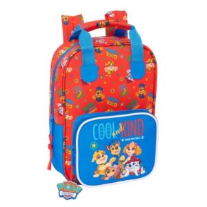 safta paw patrol cool mochila infantil adaptable a carro bolsillo frontal tarjeta de identificacion hombreras acolchadas asa forrada 4.5l 200x80x280mm color rojo y azul