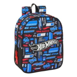 safta hot wheels mochila guarderia adaptable a carro cremallera tarjeta de identificacion asa de mano superior 6l 220x100x270mm color azul
