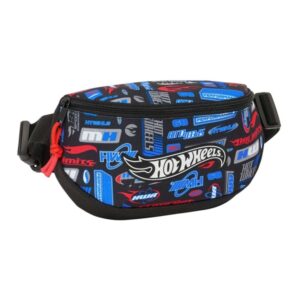 safta hot wheels bolsa de cintura cintas ajustables 2.9l material resistente 230x90x140mm color azul