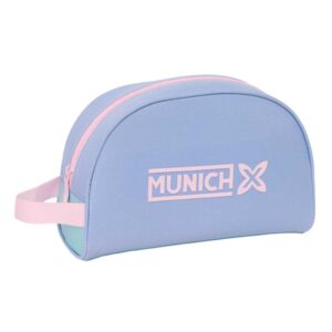 safta munich mellow neceser de 5l cremallera asa lateral adapatable a carro bolsillo interior 280x100x180mm color azul claro
