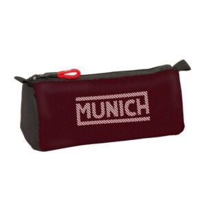 safta munich vulcan portatodo cremallera 1.2l 210x70x80mm color negro y rojo