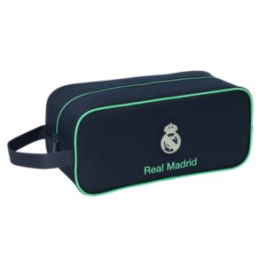 safta real madrid 2ª equipacion 25/26 zapatillero asa lateral 7l material resistente 340x140x150mm color azul marino