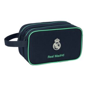 safta real madrid 2ª equipacion 25/26 neceser de 5l 2 compartimentos con cremallera asa lateral adapatable a carro 260x125x150mm color azul marino