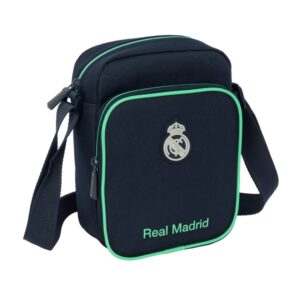 safta real madrid 2ª equipacion 25/26 bandolera cremallera bolsillo frontal bandolera ajustable compartimento trasero con velcro 2l 160x60x220mm color azul marino