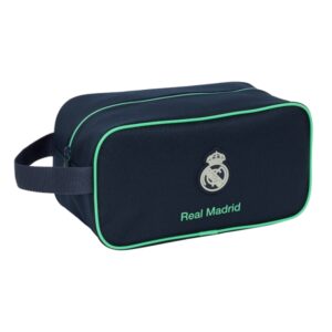 safta real madrid 2ª equipacion 25/26 zapatillero asa lateral 6l material resistente 290x140x150mm color azul marino