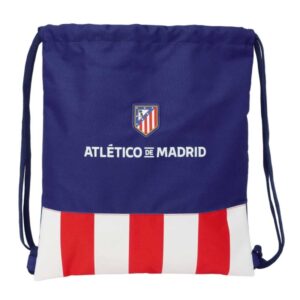 safta atletico de madrid saco plano bolsillo con cremallera cierre con cordones 5l material de alta calidad resistente y duradero facil de almacenar 350x10x400mm color azul marino