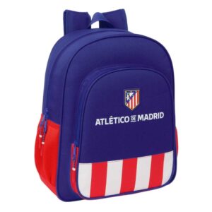 safta atletico de madrid mochila adaptable a carro bolsillos laterales doble tirador hombreras acolchadas asa superior 15l 320x120x380mm color azul marino