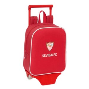 safta sevilla fc mochila con carro tarjeta id asa superior mochila extraible carro resistente resistente al agua altura abierto 54cm 6l 220x100x270mm color rojo