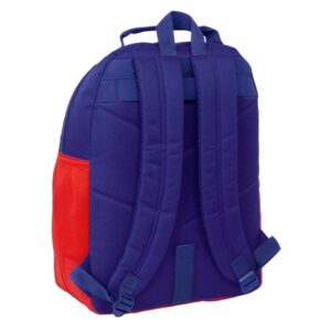 safta atletico de madrid mochila con 2 compartimentos antirozaduras adaptable a carro portabotellas tirador doble hombreras ergonomicas 20l 320x150x420mm color azul marino