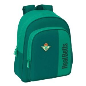 safta real betis balompie mochila infantil adaptable a carro bolsillos laterales hombreras acolchadas bolsillo frontal asa superior resistente al agua 10l 280x100x340mm color verde