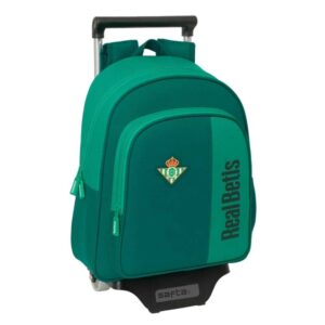 safta real betis balompie mochila con carro portabotellas hombreras acolchadas resistente al agua mochila extraible 10l 28x10x67cm color verde