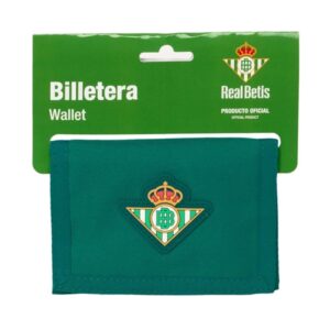 safta real betis balompie billetera cabecera para colgar cierre con velcro resistente al agua compartimentos internos bolsillo con cremallera 125x10x95mm color verde