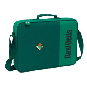 safta real betis balompie maletin con cremallera bandolera ajustable asa forrada doble tirador cremallera fondo semirigido resistente al agua 6l 380x60x280mm color verde