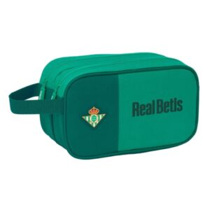 safta real betis balompie neceser de 5l 2 compartimentos con cremallera asa lateral adapatable a carro resistente al agua 260x125x150mm color verde