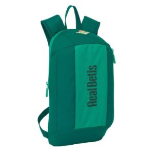 safta real betis balompie mini mochila hombreras ergonomicas resistente al agua bolsillo frontal asa de mano 8.5l 220x100x390mm color verde