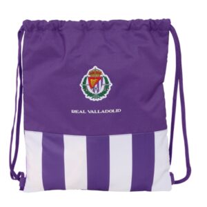 safta real valladolid saco plano bolsillo con cremallera cierre con cordones 5l ligero y compacto 350x10x400mm color morado