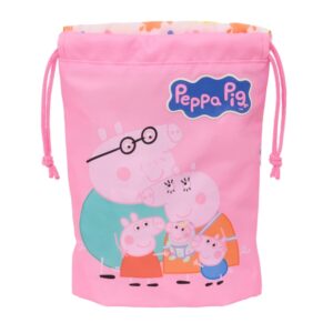 safta peppa pig baby pig minisaco con cordon de 1l 200x250mm color rosa