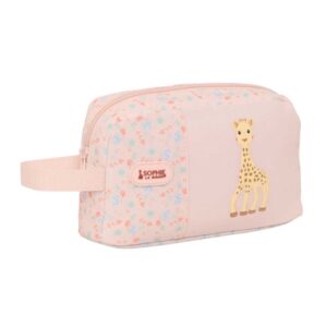 safta sophie la girafe joy portadesayunos termico de 1.7l interior forrado en aluminio repelente al agua 215x65x120mm color rosa pastel