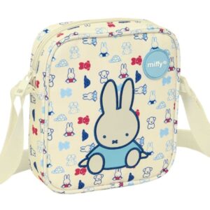 safta miffy buddy bolsito con bandolera material reciclado resistente al agua 1l ideal para uso diario 160x40x180mm color beige