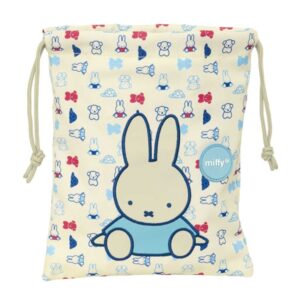 safta miffy buddy minisaco con cordon de 1l material reciclado repele agua 200x250mm color beige