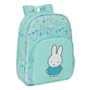 safta miffy friends mochila infantil adaptable a carro portabotellas hombreras acolchadas material reciclado resistente al agua 10l 260x110x340mm color azul claro