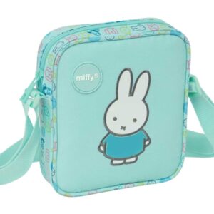 safta miffy friends bolsito con bandolera material reciclado resistente al agua 1l 160x40x180mm color azul claro