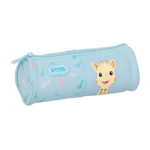 safta sophie la girafe dreams portatodo tirador facil de abrir material reciclado resistente al agua 1l 200x70x70mm color azul claro