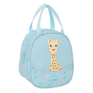 safta sophie la girafe dreams neceser termo de 5.85l interior forrado en aluminio repelente al agua asa superior 190x140x220mm color azul claro