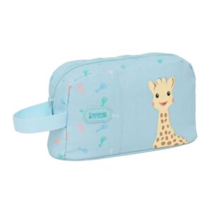 safta sophie la girafe dreams portadesayunos termico de 1.7l interior forrado en aluminio repelente al agua 215x65x120mm color azul claro