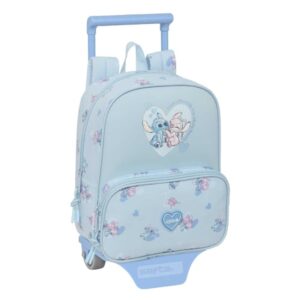 safta stitch mochila con carro tarjeta id bolsillo frontal mochila extraible carro resistente asa superior comoda 6l 220x100x270mm color azul claro