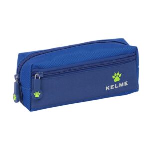safta kelme blue portatodo 3 compartimentos con cremalleras goma elastica 0.98l 220x60x85mm color azul