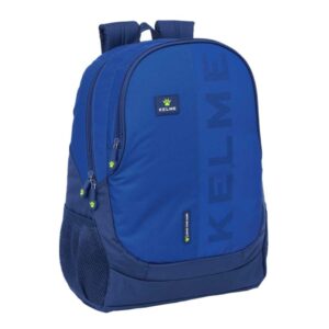 safta kelme blue mochila adaptable a carro bolsillos laterales dos compartimentos cremalleras doble tirador hombreras acolchadas asa superior 23l 320x160x440mm color azul