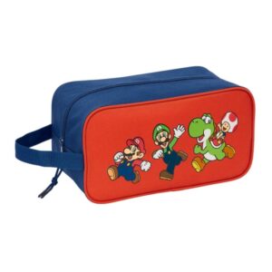 safta super mario mamma mia zapatillero asa lateral 6l 290x140x150mm color rojo y azul