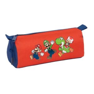 safta super mario mamma mia portatodo cremallera 1.20l 210x70x80mm color rojo y azul