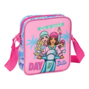 safta barbie bolsito con bandolera 1l ideal para uso diario 160x40x180mm color rosa