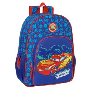 safta cars mochila adaptable a carro portabotellas doble tirador en cremallera hombreras acolchadas asa de mano superior 19l 330x140x420mm color azul