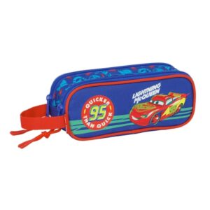 safta cars portatodo 2 compartimentos con cremalleras asa lateral 1l 210x60x80mm color azul