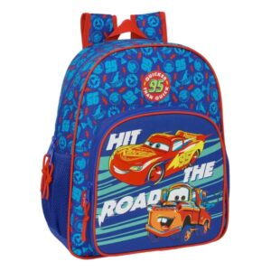 safta cars mochila adaptable a carro bolsillos laterales doble tirador hombreras acolchadas asa superior 15l 320x120x380mm color azul