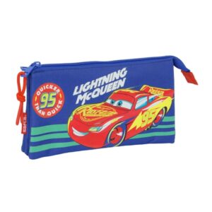 safta cars portatodo 3 compartimentos con cremalleras bolsillo interior 0.6l 220x30x120mm color azul