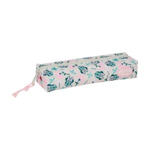 safta minnie mouse minty portatodo cremallera goma elastica 0.53l 220x70x40mm color rosa pastel