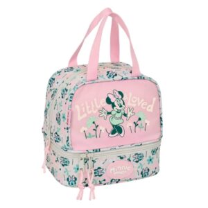 safta minnie mouse minty portameriendas de 6l asas superiores 200x150x200mm color rosa pastel