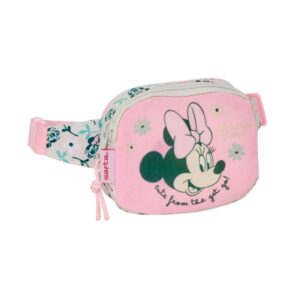 safta minnie mouse minty bolsa de cintura cintas ajustables 0.62l material resistente 140x40x110mm color rosa pastel