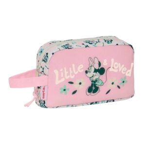 safta minnie mouse minty portadesayunos termico de 1.7l interior forrado en aluminio 215x65x120mm color rosa pastel