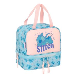 safta stitch ohana portameriendas de 6l asas superiores 200x150x200mm color azul claro