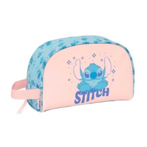 safta stitch ohana neceser de 5l cremallera asa lateral adapatable a carro bolsillo interior 280x100x180mm color azul claro