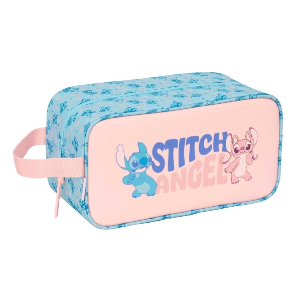 safta stitch ohana zapatillero asa lateral 6l facil transporte 290x140x150mm color azul claro
