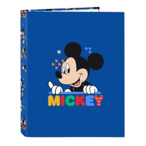 safta mickey mouse today carpeta con 4 anillas 25mm tapas duras forradas formato folio 265x40x330mm color azul