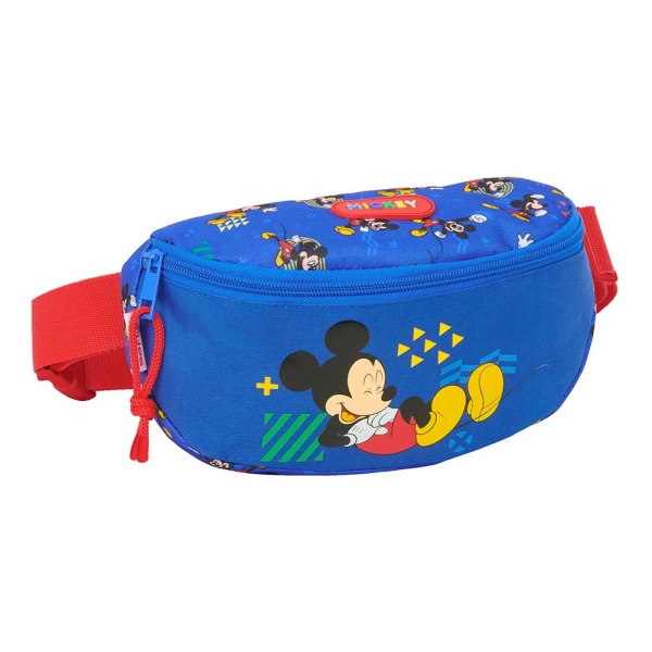 safta mickey mouse today bolsa de cintura cintas ajustables 2.90l material resistente 230x90x140mm color azul